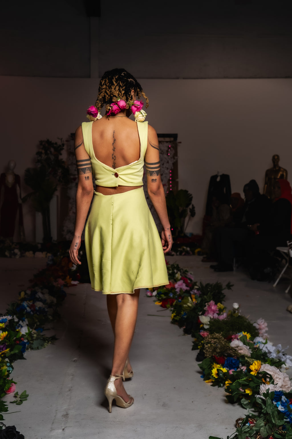 Moss Green Cotton Dress