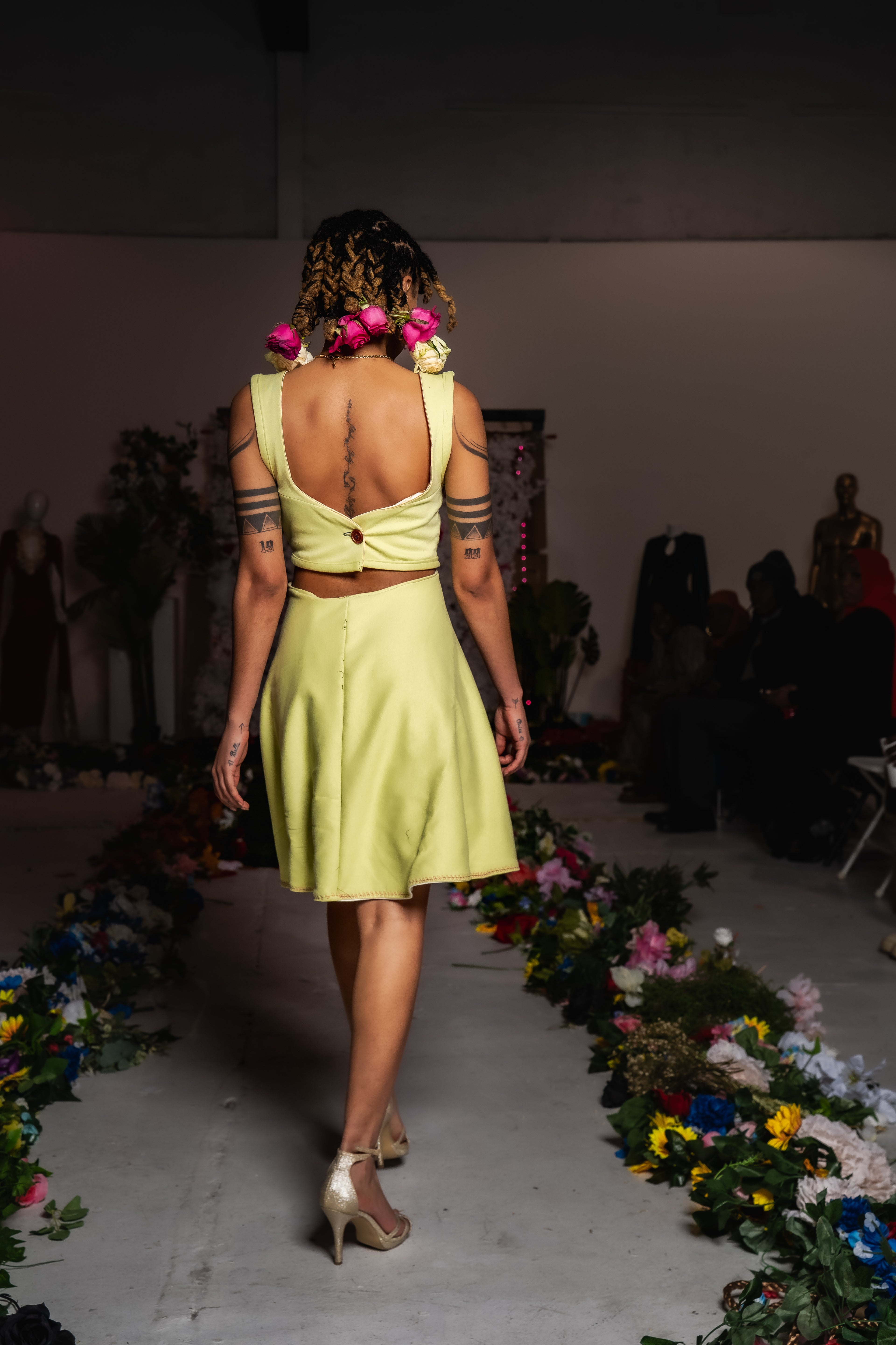 Moss Green Cotton Dress