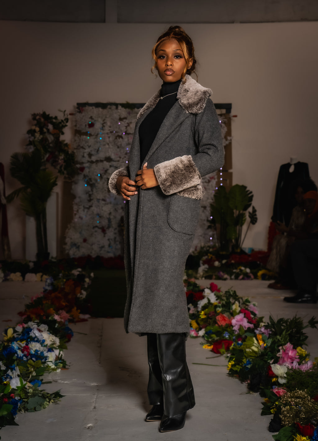 Grey wool coat