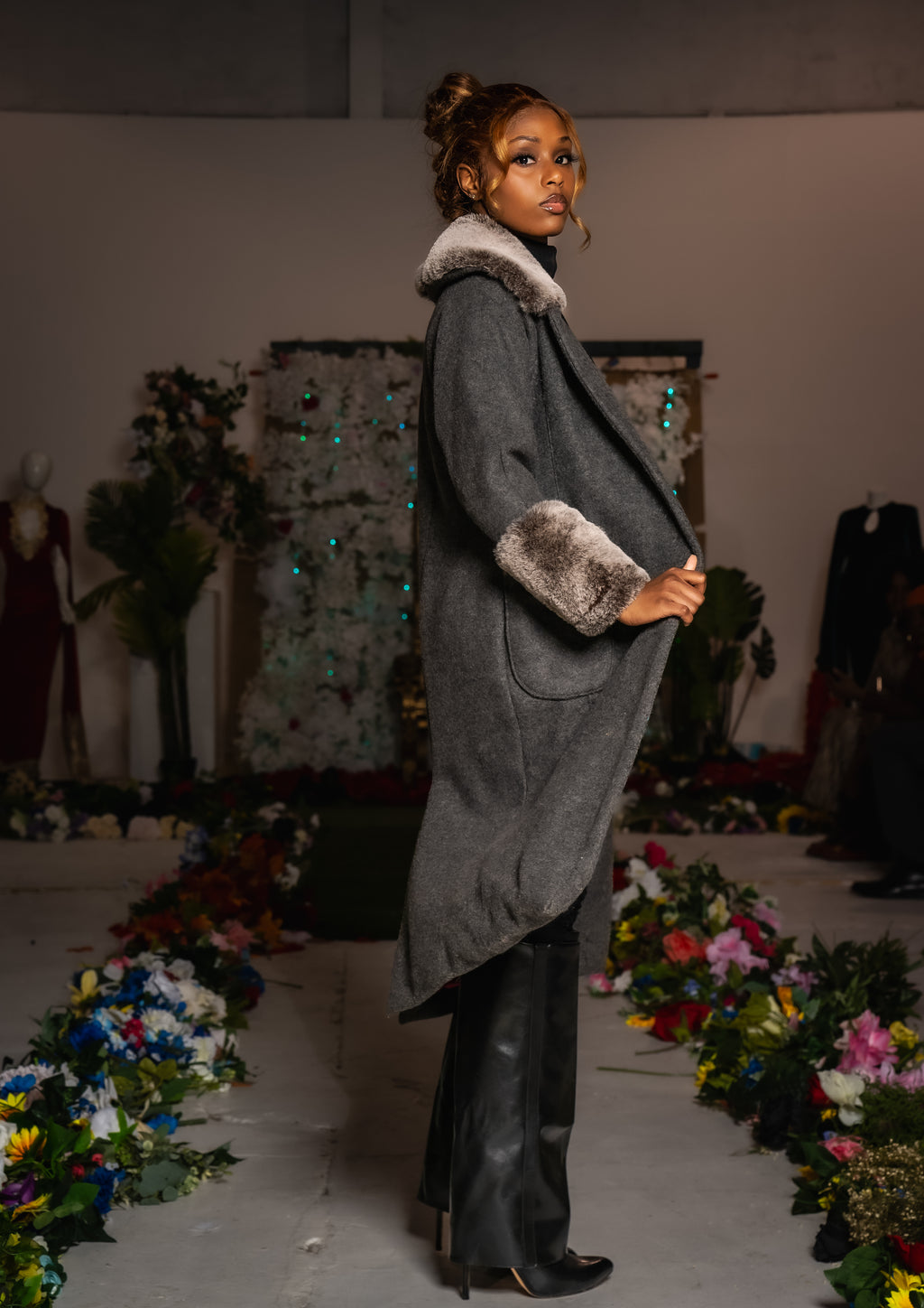 Grey wool coat