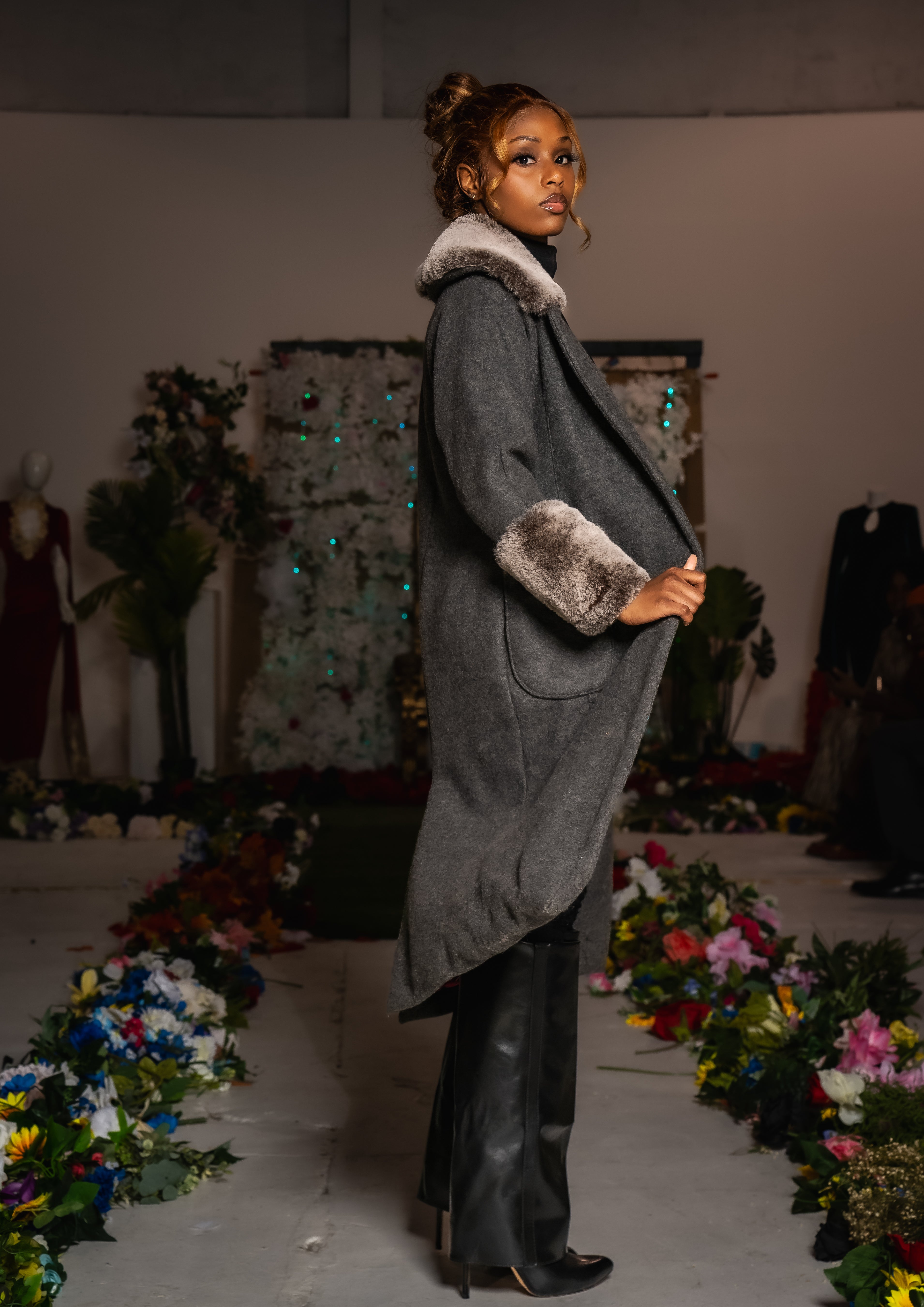 Grey wool coat
